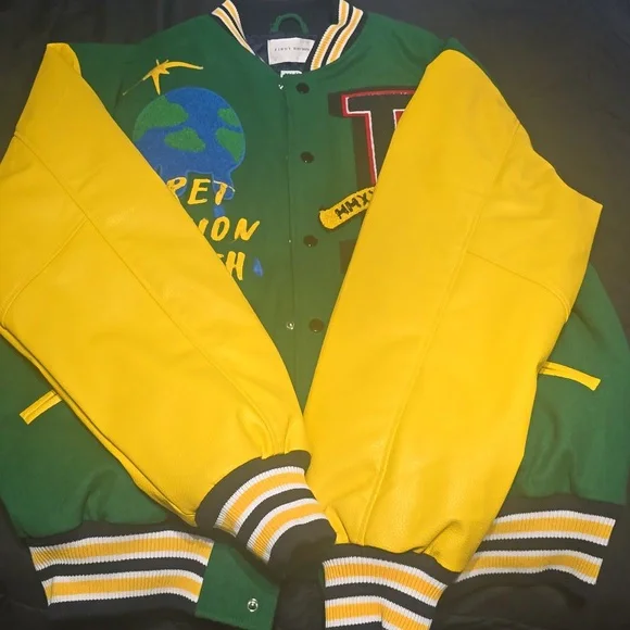 Fenty Green and Yellow Varsity Jacket - Picture 2 of 3